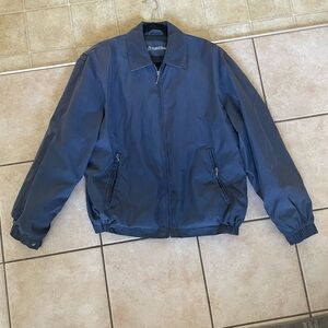 St. John’s Bay Blue Zip-Up Jacket Size Medium windbreaker lightweight cropped fi